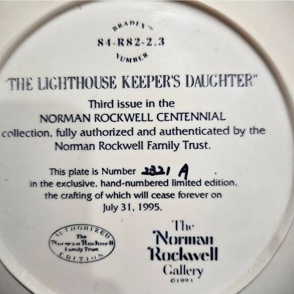 Vintage The Lighthouse Keeper’s Daughter, Norman Rockwell Centennial Collection - Picture 7 of 8